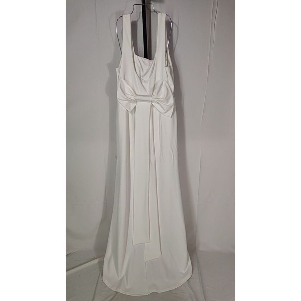 Lulus Loving Fate Bow Square Neck Backless Maxi Dress White 2X - Picture 3 of 3